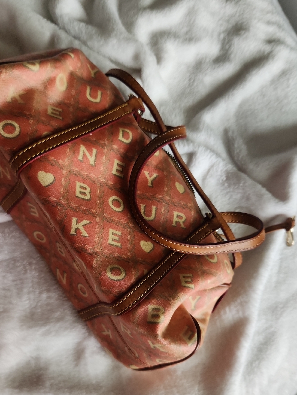 Dooney And Bourke Women’s Orange Logo-Print Shoulder Bag - Picture 1 of 5
